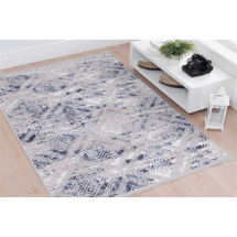 Aksu Püsküllü 120x180 Lois (Mavi) Kaymaz Taban Halı