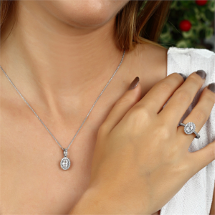 Azuris ALK7041 925 Ayar Gümüş Elmas Model Set