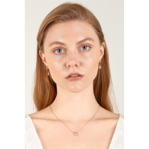 Azuris 925 Ayar ALK7036 Kadın Damla Taş Set