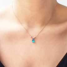 Azuris EMNK1028 Zirkon Damla Kolye