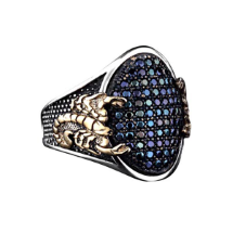 Rachon Silver 925k Zirkon Erkek Yüzüğü