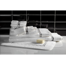 Haremlique Topkapı Beyaz/Siyah 50X100 Nakışlı Yüz Havlusu