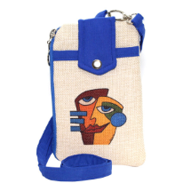 Farilya Tasarım FR1031 Surat Baskılı Keten Telefon Çantası