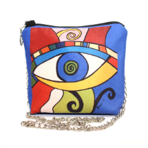 Farilya Tasarım FR0411 Göz Baskılı Kare Zincirli Çanta