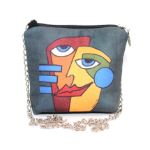 Farilya Tasarım FR0414 Surat Baskılı Kare Zincirli Çanta