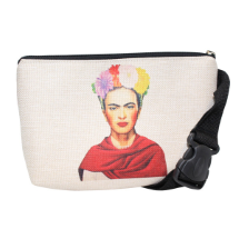 Farilya Tasarım FR0513 Frida Baskılı Keten Bel Çantası