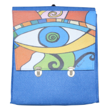 Farilya Tasarım FR098 Göz Baskılı Keçe Sırt Çantası