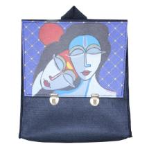 Farilya Tasarım FR092 Lacivert Buda Kızlar Baskılı Keçe Sırt Çantası