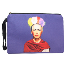 Farilya Tasarım FR0618 Mor Frida Baskılı Clutch