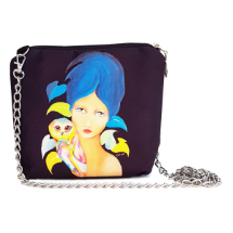 Farilya Tasarım FR0416 Baykuşlu Kız Baskılı Kare Zincirli Çanta