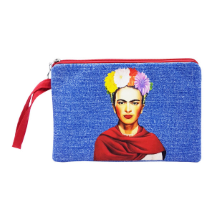 Farilya Tasarım FR0615 Frida Baskılı Kot Clutch Clutch
