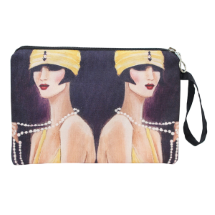 Farilya Tasarım FR0629 İncili Kadınlar Baskılı Nubuk Clutch