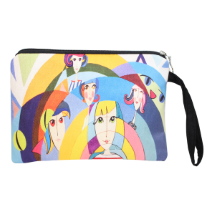 Farilya Tasarım FR0635 Renkli Kızlar Baskılı Nubuk Clutch