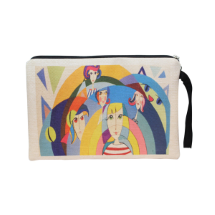 Farilya Tasarım FR0636 Renkli Kızlar Baskılı Keten Tablet Kılıfı