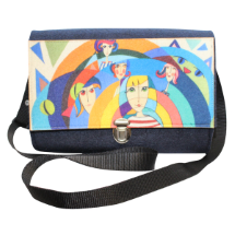 Farilya Tasarım FR0914 Renkli Kızlar Baskılı Keçe Kol Çantası 