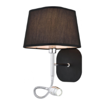 Avonni HAP-9071-1BS-Led E14 Metal Siyah Boyalı 18x22cm Aplik