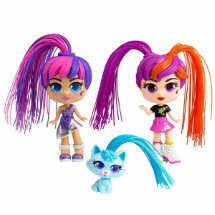 Silverlit Curli Girls 3'lü Bebek ve Hayvan Set