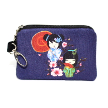 Farilya Tasarım FR1034 Japon Bebekler Baskılı Nubuk Cüzdan