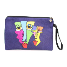 Farilya Tasarım FR0641  İki Surat Baskılı Nubuk Clutch