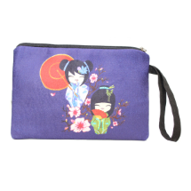 Farilya Tasarım FR0642 Japon Bebekler Baskılı Nubuk Clutch