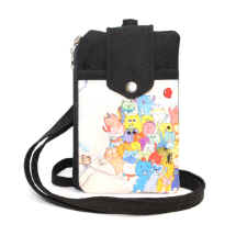 Farilya Tasarım FR1820 Selfie Çeken Kediler Baskılı, Siyah Cep Telefon Çantası