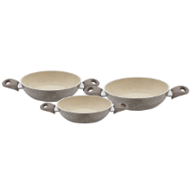 Polo Shef PGS242220 Granit Ezme Sahan 3'lü Tava Set