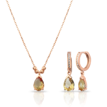 Azuris 925 Ayar Gümüş ALK7045 Sultanit Zirkon Set