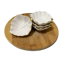 Cosiness CRZ-YPRK Yaprak Seramik 4lü Çerezlik