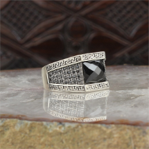 Rachon Silver 925k Zirkon Erkek Yüzüğü