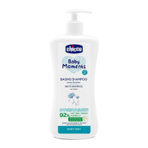Chicco Baby Moments 500 ml Doğal Saç ve Vücut Şampuanı
