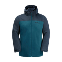 Jack Wolfskin 134440 Taubenberg 3IN1 Blue Coral  Erkek Su Geçirmez Outdoor Mont