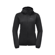 Jack Wolfskin 136434 Windhain Hoody Black  Kadın Softshell Ceket