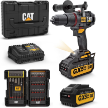 Cat DX13BA GRAPHENE Li-ion Çift Akülü Darbeli Matkap + 45 Prç Aksesuar