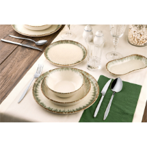 Noble Life N25004 Green Line 27 Parça 6 Kişilik Porselen Yemek Takımı