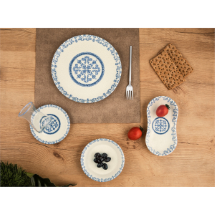 Noble Life N25009 Blue Dream 26 Parça 6 Kişilik Porselen Kahvaltı Takımı