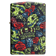 Zippo 49696 49193 Skull Crown Design Çakmak