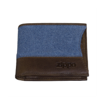 Zippo 2007141 Mens Wallet Denim Blue Brown Cüzdan
