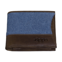 Zippo 2007141 Mens Wallet Denim Blue Brown Cüzdan