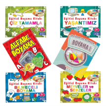 Parıltı Yayınları Eğitici 6'lı Boyama Kitabı Seti