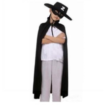Kostümce Zorro Pelerin Maske Şapka Set 4-6Y Kostüm