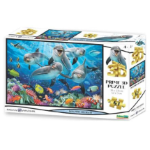 Prime 3D Sevimli Yunuslar 63 Parça Puzzle