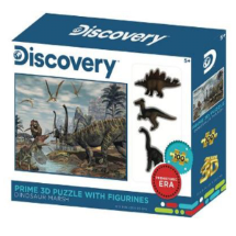 Prime 3D Dinozor Bataklığı Figür Set ve 100 Parça Puzzle