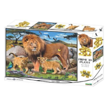 Prime 3D Aslan Ailesi 500 Parça Yetişkin Puzzle 