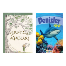 Mandolin Genç Kaşifin Doğa Rehberi 1 -Türkiye'nin Ağaçları + Denizler Pop - Up Kitap Seti
