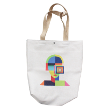 Farilya Tasarım FR019 Geometrik Kadın Baskılı Keten  Plaj Çantası