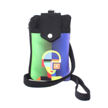 Farilya Tasarım FR1829 Geometrik Kadın Baskılı Nubuk  Telefon Çantası