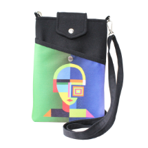 Farilya Tasarım FR1905 Geometrik Kadın Baskılı Nubuk  Kitap Çantası