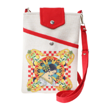 Farilya Tasarım FR01909 Sicilya Esintisi Baskılı Keten   Kitap Çantası