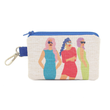 Farilya Tasarım FR1052 Sosyetik Kızlar Baskılı Keten Cüzdan