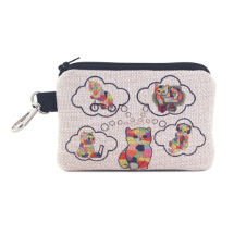 Farilya Tasarım FR1054 Kedinin Rüyası Baskılı Keten  Cüzdan